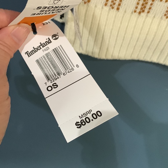 Timberland cream and gold scarf - Picture 5 of 7